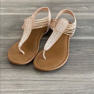 Elegant Women's Sandals in Pink and Tan